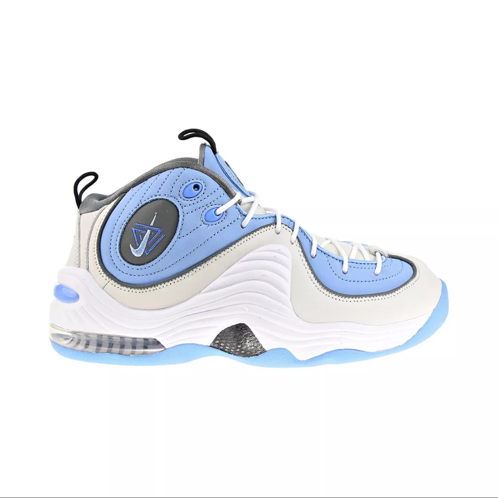 Men's Blue and White High-Top Sneakers